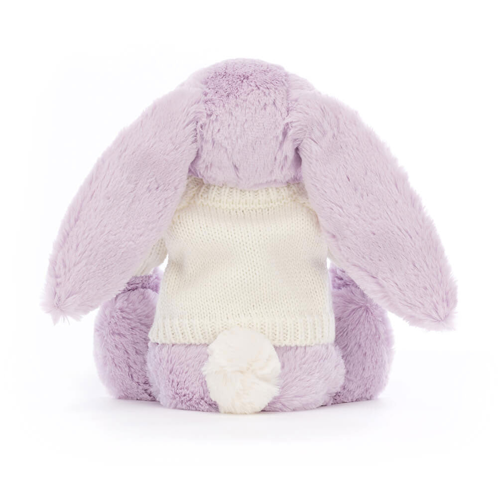 Bashful Lilac Bunny With Personalized Cream Jumper - US 5807