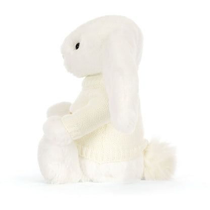 Bashful Luxe Bunny Luna With Personalized Cream Jumper - US 4033