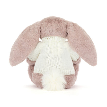 Bashful Luxe Bunny Rosa With Personalized Cream Jumper - US 4248