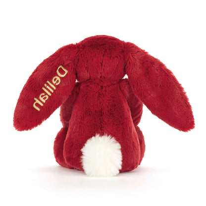Personalized Bashful Luxe Bunny Scarlett Medium - US 1760