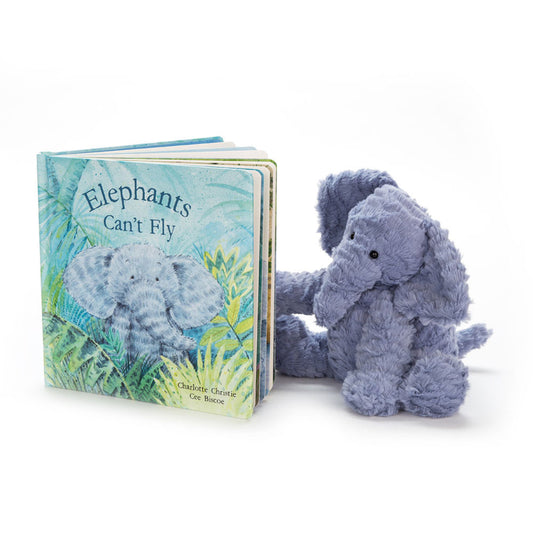 Elephants Can't Fly Book & Fuddlewuddle Elephant Medium - US 0232