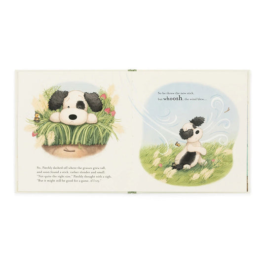 The Pick Of The Sticks Book And Bashful Black & Cream Puppy Medium - US 0438